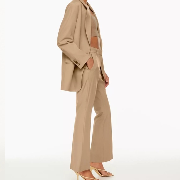 Aritzia Pants - ARITZIA | high rise quant program trouser tan camel